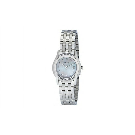 Gucci YA055510 Ladies Watch 5505 Mother of Pearl Dial Stainless steel Diamonds