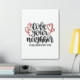 thumbnail image 3 of Scripture Walls Love Your Neighbor Galatians 5:14 Red Heart Christian Wall Art Bible Verse Print Ready to Hang Unframed, 3 of 18