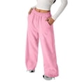 thumbnail image 3 of Boys Casual Wide Leg Sweatpants with Drawstring Elastic Waist Outdoor Long Trousers for Kids Daily Play, 3 of 5