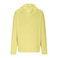 thumbnail image 5 of Fanxing Women's Sun Protection Hoodie UPF 50+ Long Sleeve Hiking Fishing Hooded Shirt, UV Rash Guard for Women Yellow,XL, 5 of 8