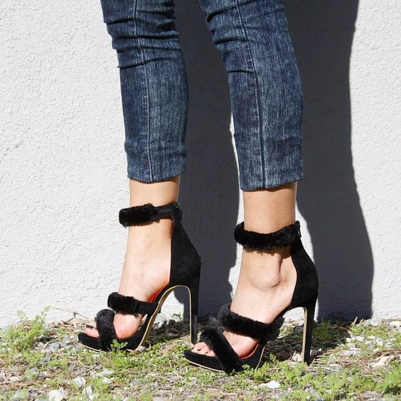 jeffrey campbell fur heels