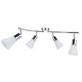 thumbnail image 2 of Spot Lamp Holder with 90 Degree Rotating 4 Head Glass Spotlight Base for Wall Ceiling Home - 85‑265V, 2 of 16