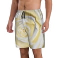 thumbnail image 2 of KLL White Rose Men's Casual Summer Beach Shorts Hawaiian Shorts with Pockets-Large, 2 of 5