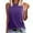 Purple, variant on Women's Casual Camisole Tank Top Pure Color Basic Strap Sleeveless Undershirt for Home Wear Summer Comfortable Soft Breathable Extra Long Tops for Layering Womens 3x Tops Womens Spaghetti Strap