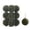 #84-Olive Green, variant on Diceymbol Brown Christmas Ball Ornament Set, 12 Piece 3.15 in Tree Decorations