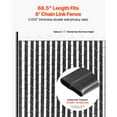 thumbnail image 5 of KFFKFF Privacy Slats with Bottom Lock, Dual-Wall Vertical Slats for Chain-Link Fencing, Dense HDPE Slats Perfectly Suited for 6' Tall Fences in Gardens, Farms, and Sports Fields (Black), 5 of 9