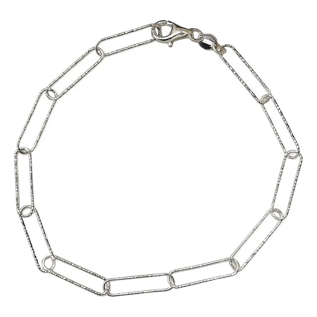 Pulsera Clip Para Mujer De Plata 925, Medida 18 Cm Plateado 6 Cm 18 Cm