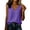 Purple, variant on Aboser Cotton Linen Tank Tops for Women Front Pleated Sleeveless Shirts Comfy Soft V Neck Tanks Loose Fit Plain Shirt Summer Beach Vacation Outfit