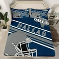 thumbnail image 2 of Erosebridal Ball Game Football Full Sheet Sets,Blue White Bedding Full Size,Sport Theme Decor,Lightweight,4-Piece, 2 of 7