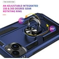 thumbnail image 3 of Entronix Case Designed for Apple iPhone 13 Mini Heavy Duty Case with Built-in Kickstand, Dual Layer Protection with Rotating Holder Ring, Sturdy Case for Apple iPhone 13 Mini, Navy, 3 of 5