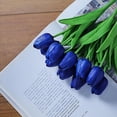 thumbnail image 4 of BalsaCircle 10 Royal Blue 13" Single Floral Stem Foam Tulips Flowers Blooms, 4 of 7