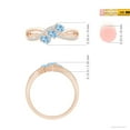 thumbnail image 4 of ANGARA Natural Oval Aquamarine Three Stone Bypass Ring with Diamonds in 14K Rose Gold for Women (Size-4x3mm) | March Birthstone, Anniversary, Jewelry Gift for Women | Natural Aquamarine Ring, 4 of 9