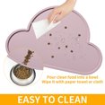 thumbnail image 4 of Pet Food Mats Dog Cat Feeding Mat Cloud Silicone Pad Anti-Slip Waterproof Anti-Slip Bowl Placemat, 4 of 6