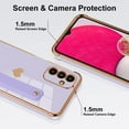 thumbnail image 3 of for Samsung Galaxy A14 5G Case Purple Love Hearts Design for Women Girl Men, Luxury Plating with Strap Stand Full Camera Lens Protection Bumper for Galaxy A14 5G, 3 of 12