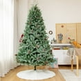 thumbnail image 3 of Gymax 8 Ft Snow Flocked Christmas Tree Artificial Unlit Hinged Tree w/Pine Cones, 3 of 10