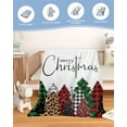 thumbnail image 2 of Merry Christmas Throw Blankets, Buffalo Plaid Xmas Tree Winter Forest Farmhouse Soft Fleece Blanket Decorative for Home Sofa Couch Chair Living Bedroom,30x40 Inches, Red Green, 2 of 6