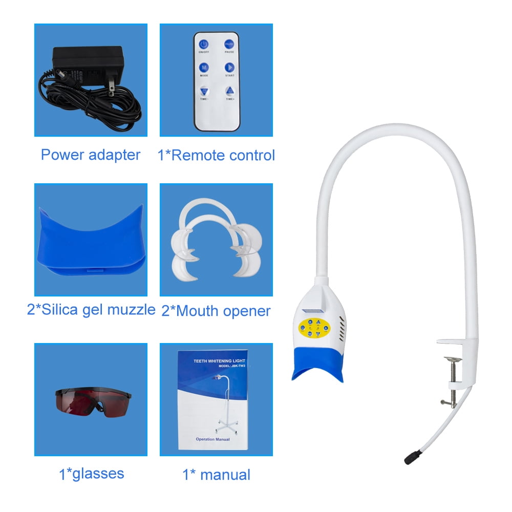Dental Teeth LED Whitening Lamp Bleaching With Remote Control Blue/Red