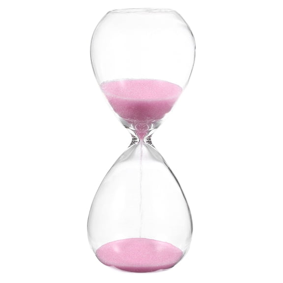 Uxcell 5 Minutes Sand Timer, Sand Watch Hour Glass Sandglass Timer Clock for Living Room Home Office Restaurant Decoration, Pink