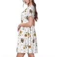 thumbnail image 2 of Daiia Bees And Flowers Print Women's Dresses 2025 Trendy Short sleeve Dresses Casual Baggy Flowy Maxi Sun Dresses, 2 of 6