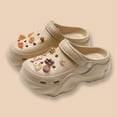 thumbnail image 2 of MIASHUI Sabots Plateforme Respirants pour Femmes Confortables Chaussures de Plage Décontractées, Kaki, 10, 2 of 4