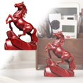 thumbnail image 2 of 2026 Red Wooden Horse Figurine Statue Decor | Chinese New Year Animal Sculpture Desk Ornament for Wealth, Good Luck & Feng Shui | Festive Home & Office Decoration Gift Idea, 2 of 9