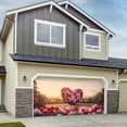 ZGstore Valentine Day Garage Door Panel Rose Heart Valentine Day Patio