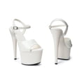 thumbnail image 6 of WUXIN H&P Women's 7-Inch Platform Heels, Stiletto Ankle-Strap Sexy Pole Dancing Exotic High Heel Shoes for Party & Club, White 9, 6 of 6