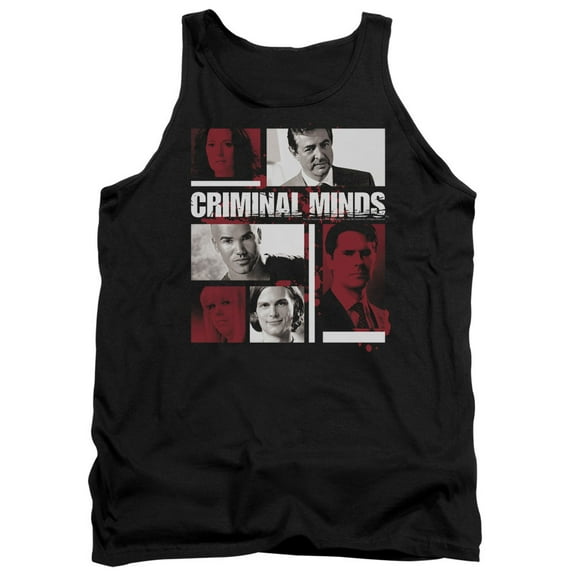 Criminal Minds Character Boxes Adult Tank Top Black
