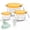 Yellow, variant on TAIMASI 9 Pcs Glass Measuring Cups Set with Lids, 4-Cup, 2-Cup, 1-Cup, 5 oz Liquid Measuring Cups & 5 Measuring Spoons | Microwave, Freezer & Dishwasher Safe