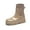 Nude, variant on Women's Chelsea Boots: Fashionable Slip-On Platform Ankle Boots with Lug Sole and Chunky Design