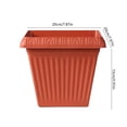 thumbnail image 3 of TTJ Square Thickened Root-Control Plastic Flower Pot Imitation Ceramic Thick Gardening Planter Durable Square Plant Container For Indoor Outdoor Patio Succulents, 3 of 6