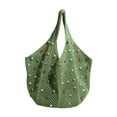 thumbnail image 2 of Bolsa de verano de la playa tejida Bolsa de trajes de playa para mujer casual para el trabajo de compras en la calle Viajes Verde, 2 of 8