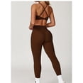 thumbnail image 4 of Conjuntos de entrenamiento for mujer, sujetador deportivo de 2 piezas, camiseta sin mangas, leggings de cintura alta, ropa deportiva for gimnasio y yoga, top de entrenamiento for mujer, 4 of 6