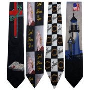 Choisissez parmi Plus de 60 Designs Différents Steven Harris Lot de 4 Cravates Religieuses Chrétiennes pour Hommes