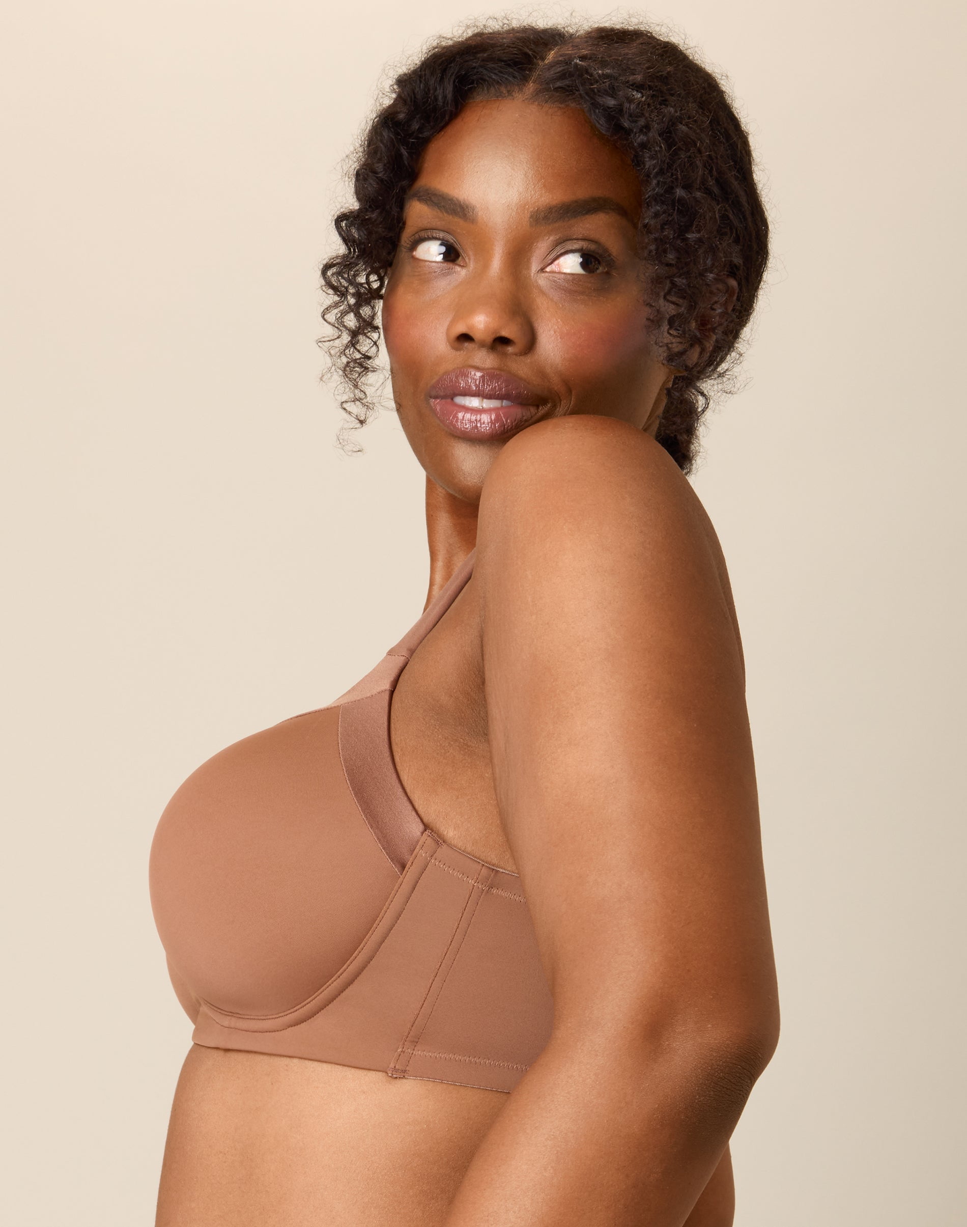 Playtex Full-Coverage Balconette Bra, Moisture-Wicking  Bronzed Chestnut 38D Women's