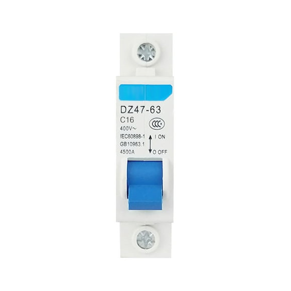 Mistaha Miniature Residual Current Circuit Breaker for Household Appliances - High Sensitivity 1P RCCB with DIN Rail Installation - DZ47-63 16A Rated Current - Flame Retardant ABS Case