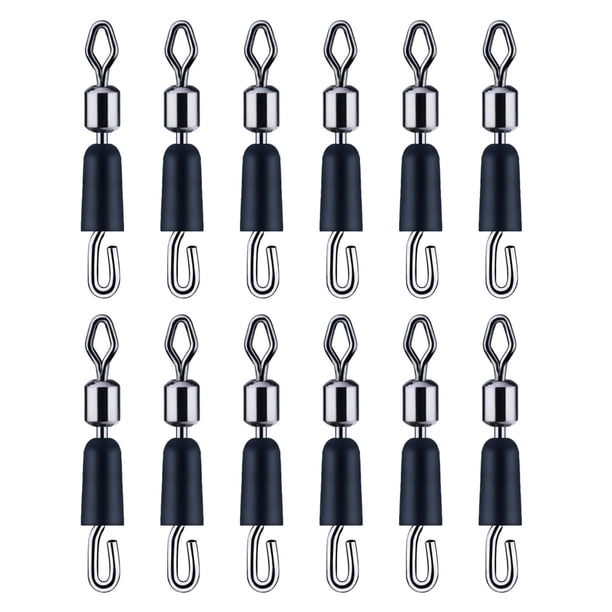 12 eslabones giratorios de pesca duraderos con rodamientos de bolas. 17 cm