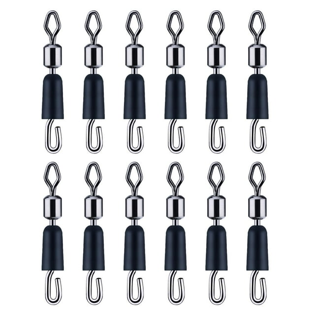 12 Uds. Giratorios de pesca, anillo de conexión de subcable rápido, pequeños rodamientos de bolas de alta resistencia, accesorios giratorios de pesca 17 cm