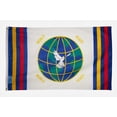 thumbnail image 1 of Bandera de la Paz Mundial 3x5 pies Pancarta Hippie Pacifista Paloma Tierra No Guerra Oliva, 1 of 5