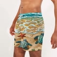 thumbnail image 5 of Summer Savings Clearance! Stamzod Mens Swim Trunks Plus Size Quick Dry Mens Shorts Bathing Suit Fashion Print Drawstring Waist Mens Beach Shorts With Pocket, 5 of 6