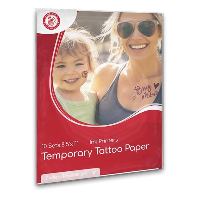 ¡BurbujaPop! - Papel para tatuajes temporales para INKJET Papel para tatuajes temporales para tatuajes temporales personalizados Papel para impresoras de tatuajes resistente al agua y para la piel 8