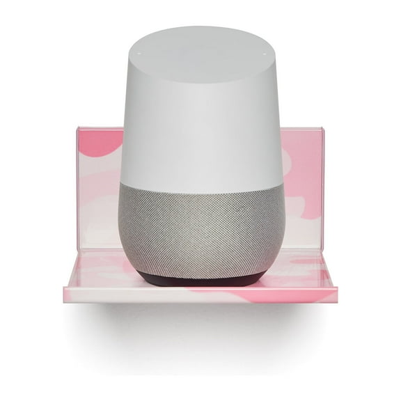 Hangman No Stud Smart Device Shelf, Pink Camo, SMS-PCW, for Streaming Devices, Small Cameras, Diffusers, Phone Charging