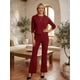thumbnail image 2 of Conjunto 2 Piezas Blusa de Manga Larga y Pantalón Recto, Elegancia Casual y Comodidad Total Look Chic para Mujer, 2 of 5