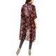 thumbnail image 2 of Nueva gasa de las mujeres del kimono de impresión dobladillo asimétrico flojo de la blusa de vest Romacci Kimono, 2 of 7