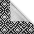 thumbnail image 4 of Ambesonne Geometric Rhombus Window Valance, Retro Square Line, 54" X 18", Charcoal Grey and White, 4 of 5