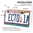 thumbnail image 3 of Aluminum License Plate Frame 2 Pack Car Exterior Accessory Car Tag Holder for Front Rear Plates Cars Decor Purple Trees, 3 of 7
