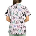 thumbnail image 3 of BDPORKAS Women Scrubs Nurse Uniforms Stretch Short Sleeve with Pockets Scrub Tops Characters Cartoon Cute Soft Nurse Tee, 3 of 5