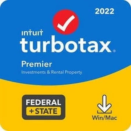 [Old Version] TurboTax Premier 2022 Tax Software [PC/MAC Download]