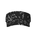 thumbnail image 2 of Kdxio Black Scientific Print Sun Visor Hat Golf Visor Adjustable Velcro Outdoor Sports Cap For Men Women, 2 of 7