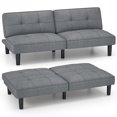 thumbnail image 1 of Costway Convertible Folding Futon Sofa Bed with 6-Position Adjustable Backrest  Cushion, 1 of 10